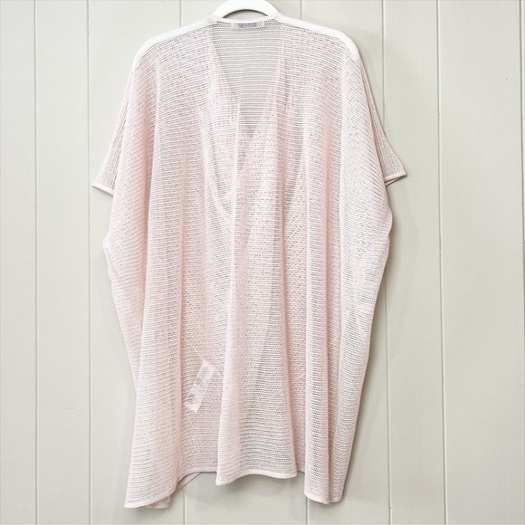 All Saints Itat Twist Tee Small Candy Pink open knit flowy  sheer oversized - Picture 6 of 11